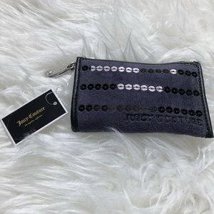 Velvet and sequin card case keychain